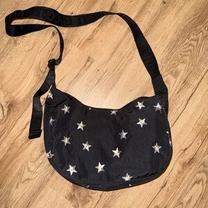 Baggu Medium Nylon Crescent Bag Star Pattern NWOT